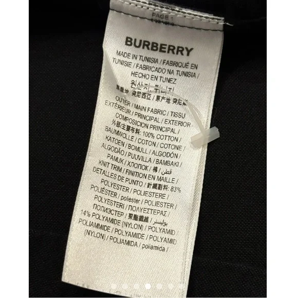 Burberry Black Shirt with Red and White Accents - Picture 4 of 5